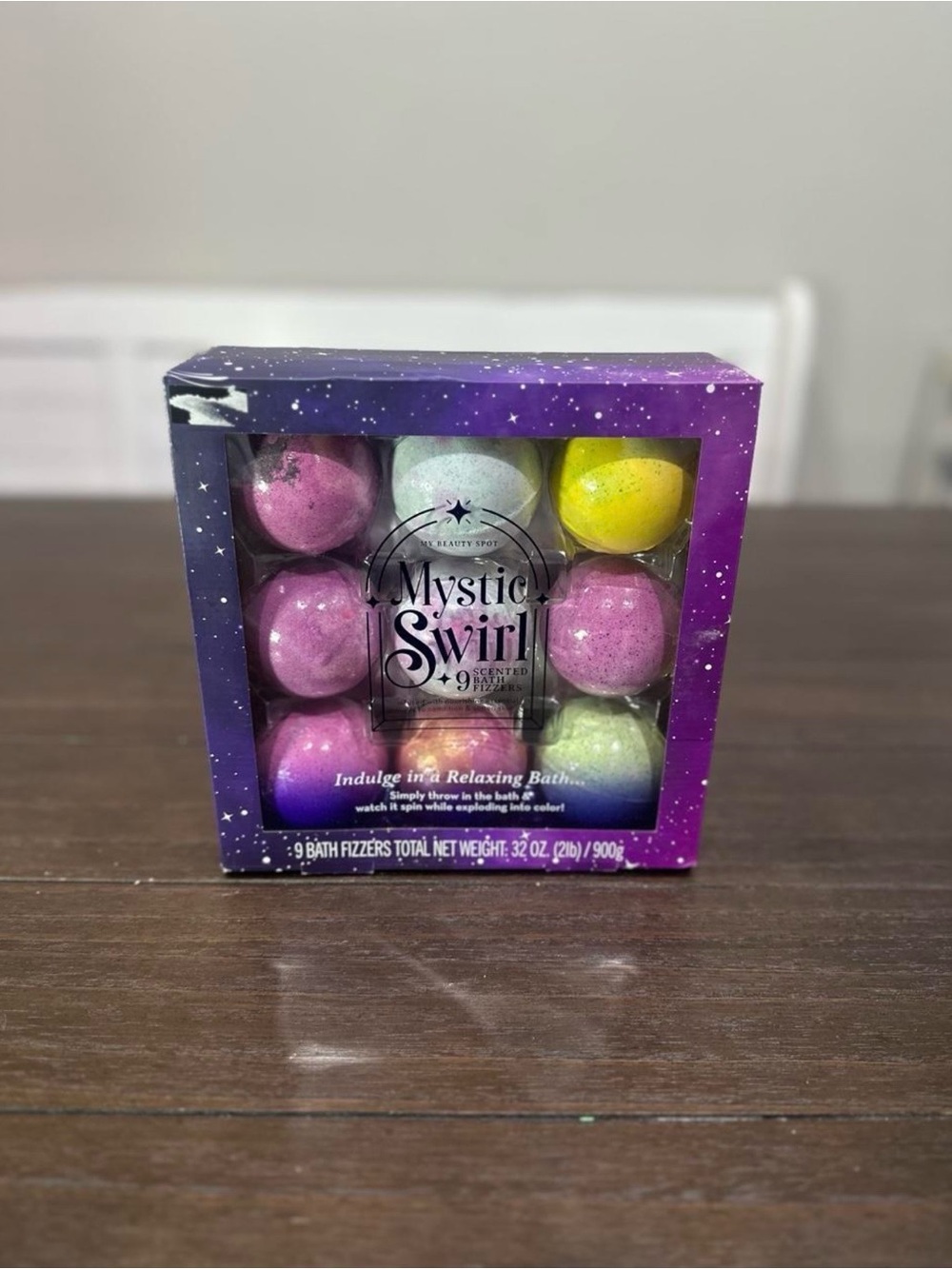 Mystic Swirl Bath Fizzer Gift Set - Assorted Pink, Purple, Yellow, Green